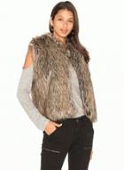Oasap Women's Artificial Fur Open Front Vest