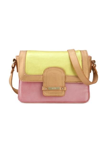 Oasap Contrast Color Square Shaped Shoulder Bag