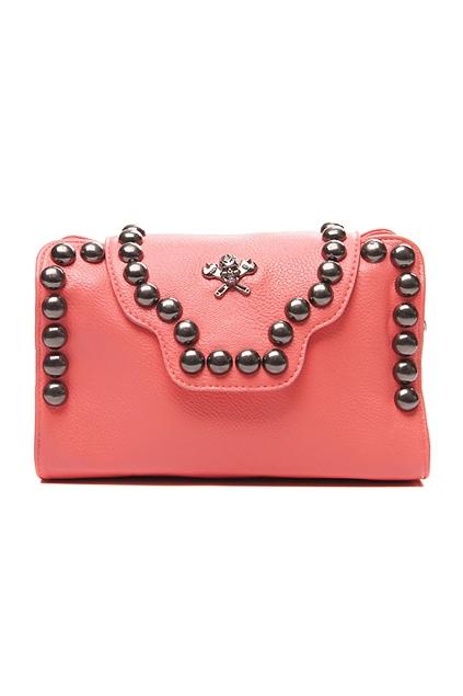 Oasap Rivets And Skull Embellished Chain Shoulder Strap Shoulder Bag