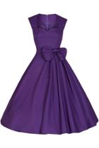Oasap Chic Bow Decoration Pleated Dress