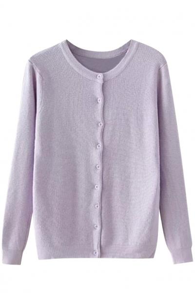 Oasap Sweet Solid Open Front Cardigan