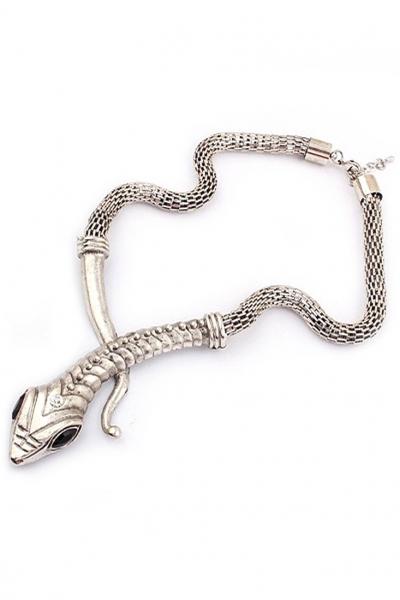 Oasap Snake Hollow Chain Plated Necklace