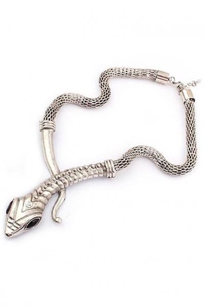 Oasap Snake Hollow Chain Plated Necklace