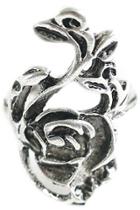 Oasap Vintage Engraving Flower Hollow Rose Ring