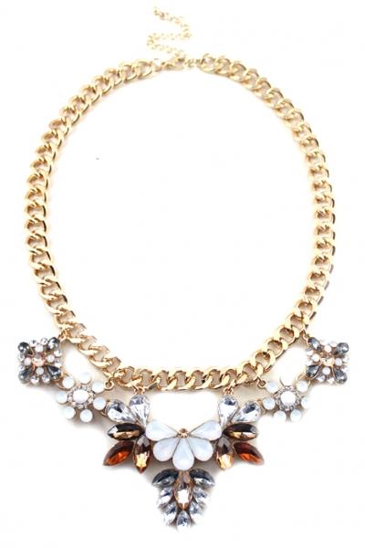 Oasap Floral Collar Bib Necklace