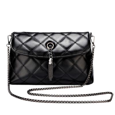 Oasap Pu Leather Tassel Cross Body Shoulder Bag