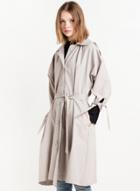 Oasap Women's Fashion Belted Trench Coat