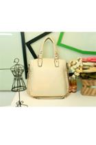 Oasap Pu Inserted Chain Strap Trimmed Edge Shoulder Bag