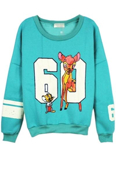 Oasap Street-chic 60 Graphic Sweatshirt