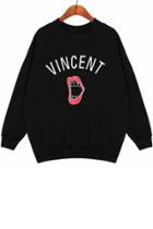Oasap Vincent Mouth Sweatshirt