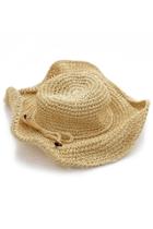 Oasap Broad Brim Beach Straw Hat With Bowknot