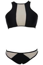 Oasap New Sexy Mesh-insert Surfing Bikini