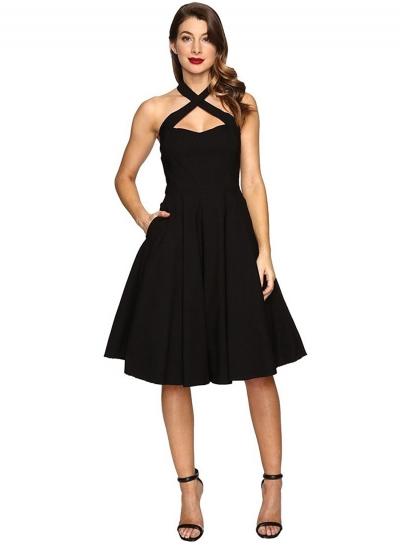 Oasap Fashion Halter Sleeveless A-line Party Dress