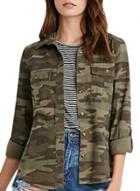 Oasap Women's Fashion Camo Graphic Button Front Coat