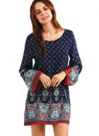 Oasap Fashion Ornate Print Smock Dress