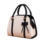 Oasap Fashion Pu Leather Little Bow Handbag Shoulder Bag