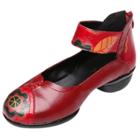 Oasap National Wind Genuine Leather Dance Shoes