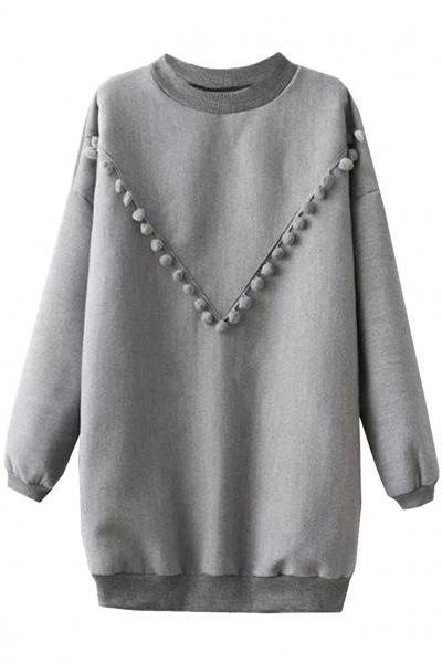 Oasap Casual Oversized Long Sweatshirt