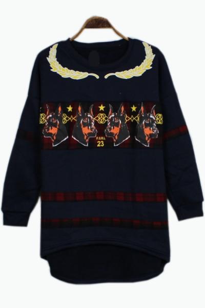 Oasap Dog High-low Sweatshirt