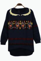 Oasap Dog High-low Sweatshirt