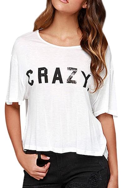 Oasap Women's Casual Short Sleeve Backless Pullover Summer Tee