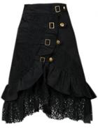 Oasap Women's Steampunk Gothic Vintage Lace Gypsy Hippie Skirt