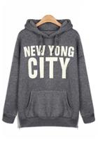 Oasap New Yong City Fleece Hoodie