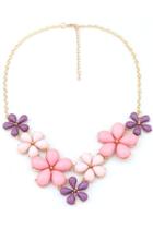 Oasap Precious Floral Bib Necklace