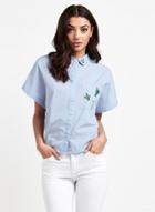 Oasap Cactus Print Short Sleeve Shirt