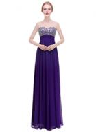 Oasap Beaded Strapless Evening Gown Prom Dress