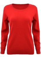 Oasap Women's Solid Color Cashmere Knit Sweater