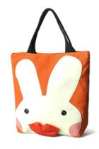 Oasap Rabbit Print Oversized Shoulder Bag With Structured Flips