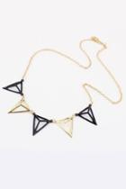 Oasap Pyramid Shaped Pendant Necklace
