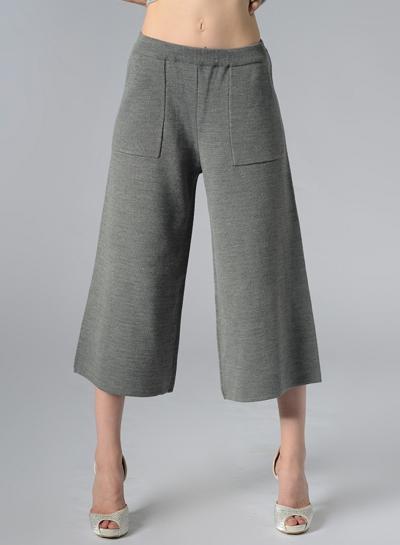 Oasap Elastic Waist Wide Leg Loose Pants With Pocket