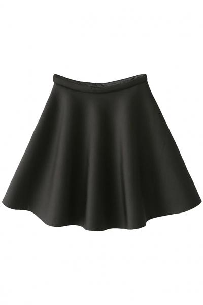 Oasap Easy Solid Skater Skirt