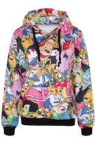 Oasap Lovely Cartoon Family Print Hoodie