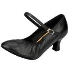 Oasap Fashion Pointed Toe Genuine Leather Latin Dance Shoes