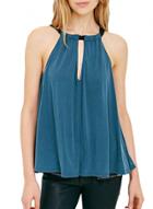 Oasap Women's Halter Neck Keyhole Off-shoulder Sleeveless Top