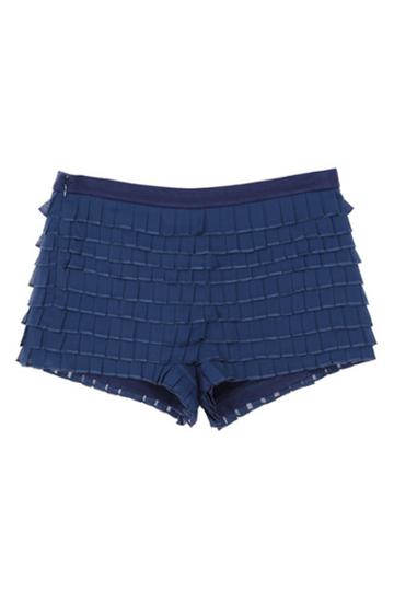Oasap Mid Rise Waist Tiered Layer Shorts