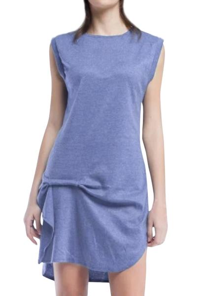 Oasap Women's Casual Solid Irregular Hem Sleeveless Summer Dress