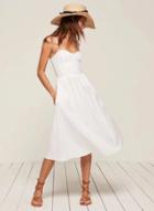 Oasap Spaghetti Strap Back Lace Up Solid Dress