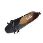 Oasap Solid Color Bow Square Toe Flat Shoes