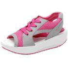 Oasap Casual Peep Toe Lace-up Platform Sandals