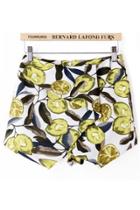 Oasap Massive Lemon-print Tulip Shorts