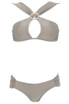 Oasap Sexy Deluxe Halter Cut-out O-ring Bikini