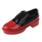 Oasap Color Block Round Toe Block Heels Shoes
