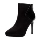Oasap Fashion Pointed Toe Stiletto Heels Suede Ankle Boots