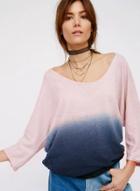 Oasap Long Sleeve Gradient Color Pullover Tee Shirt