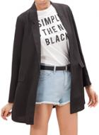 Oasap Women's Casual Long Sleeve Open Front Chiffon Blazer
