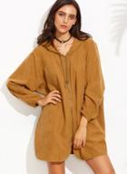 Oasap Women's Zipper Front Hooded Long Sleeve Outerwear
